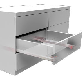Full Extension Drawer Rail with Brake